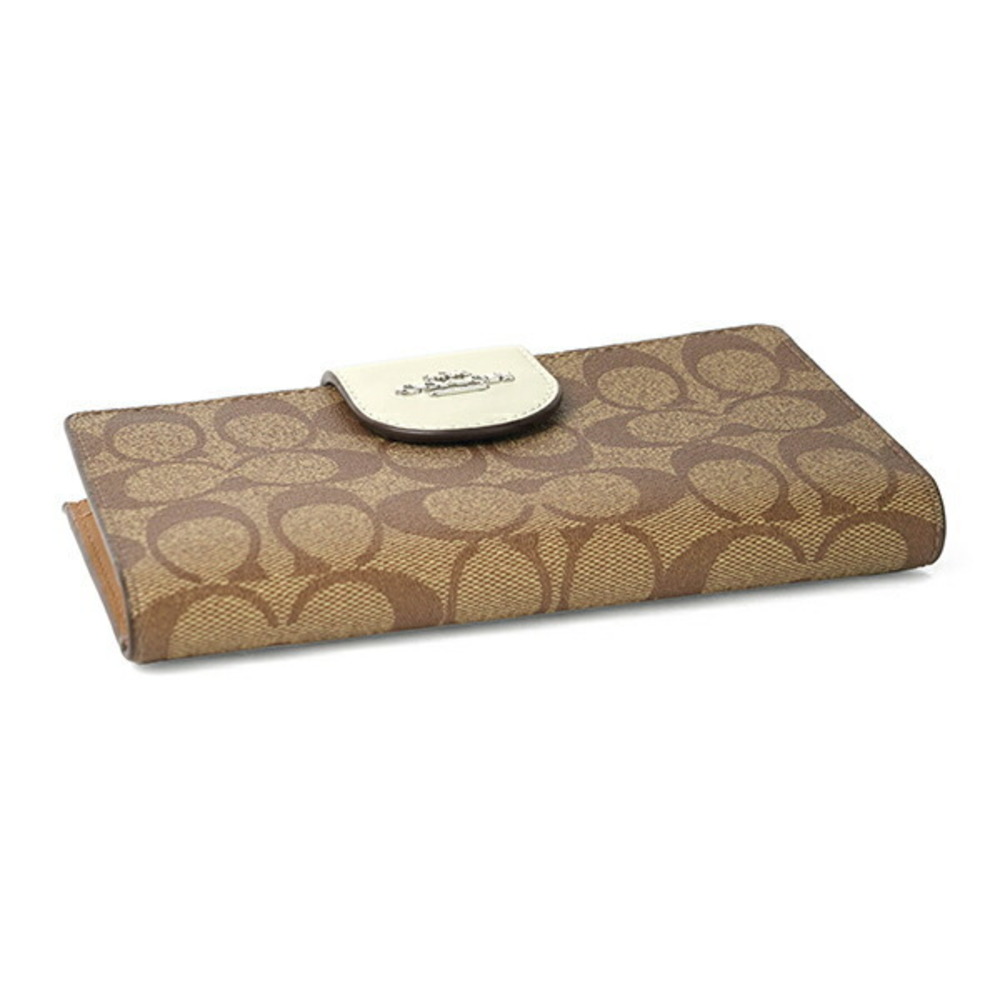 Coach Signature Color Block Long Wallet Brown - image 3